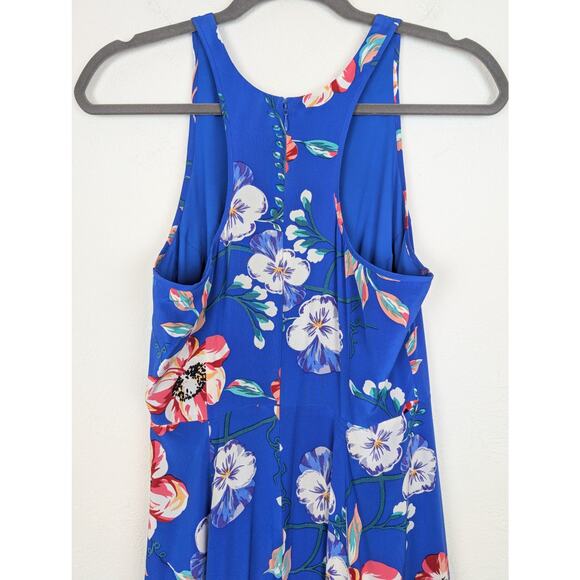 Yumi Kim Maxi Dress Sweet Escape Dream Silk Floral Boho Halter Boho Blue Size S - Picture 10 of 15